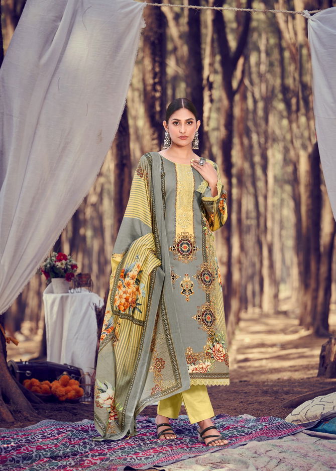 AZA Hermitage 1001-1007 Wholesale Pakistani Dress Material Catalog